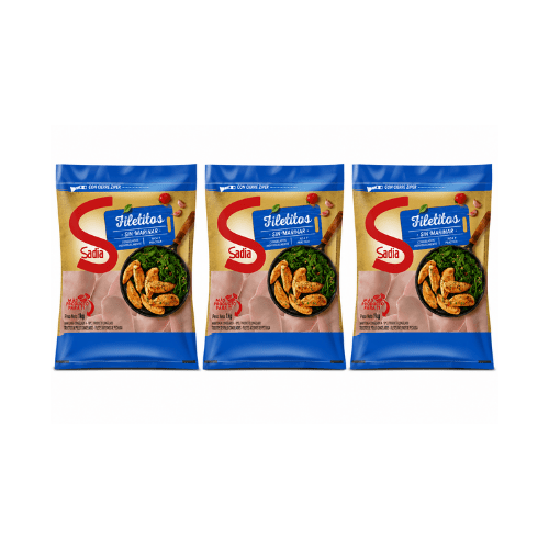 3 unidades de Filetillo de Pollo Sadia 1 kg1