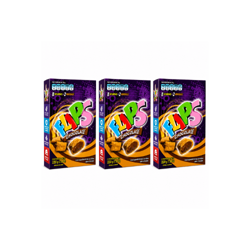 3 unidades de Flips Sabor Chocolate 220 g1