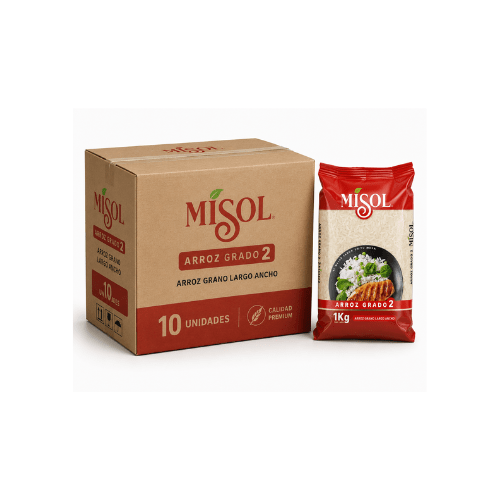 Caja de 10 unidades de Arroz Grado 2 Misol 1 kg1