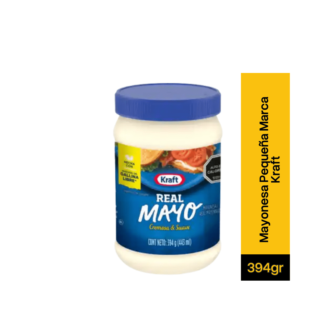 Mayonesa Pequeña Marca Kraft  Presentación de 394 gr.3