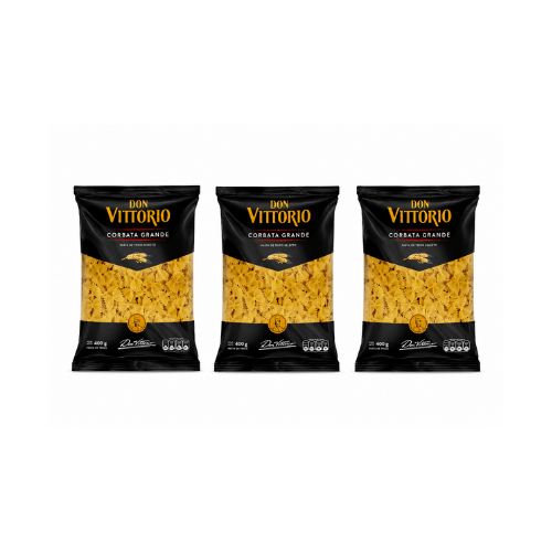 3 unidades de Pasta Corbata Grande Vittorio 400 g1