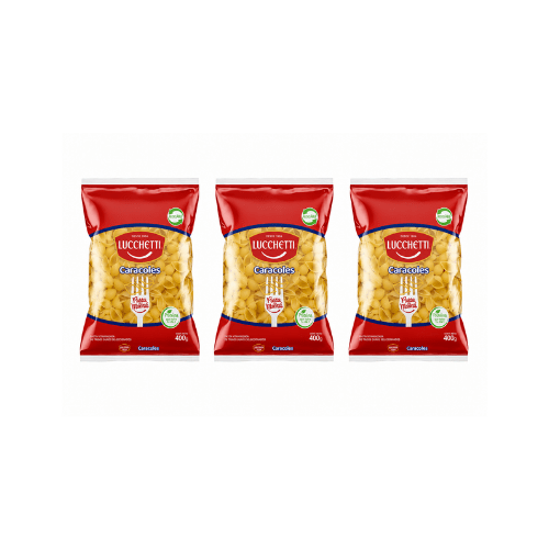 3 unidades de Pasta Caracol (Fusilli) Lucchetti 400 g1
