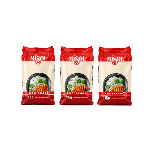 3 unidades de Arroz Grado 2 Misol 1 kg1