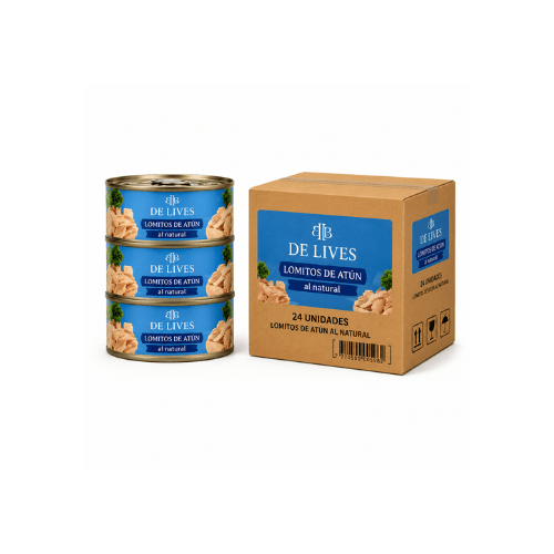 Caja de 24 unidades de Atún Lomito en Agua Reyes 140 g1