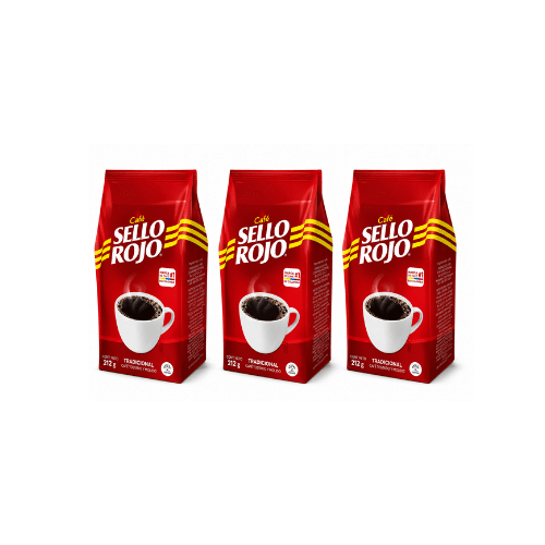 3 unidades de Café Molido Sello Rojo 212 g1