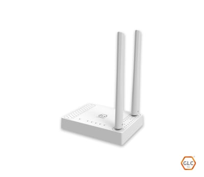 GLC N2 Router 300Mbps, 2x5dbi antena fija, 1x puerto 10/100Mbps WAN, 2x puertos 10/100Mbps LAN.