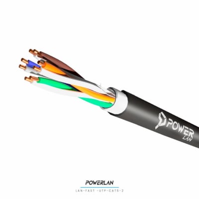 POWERLAN CABLE UTP CAT5E EXTERIOR CCA DOBLE CHAQUETA X 305 MTS