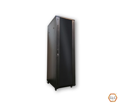 GABINETE DE PISO RACK 19'' PROF- 600 DE 40U PTA. CRISTAL DELANTERA DESARMADO