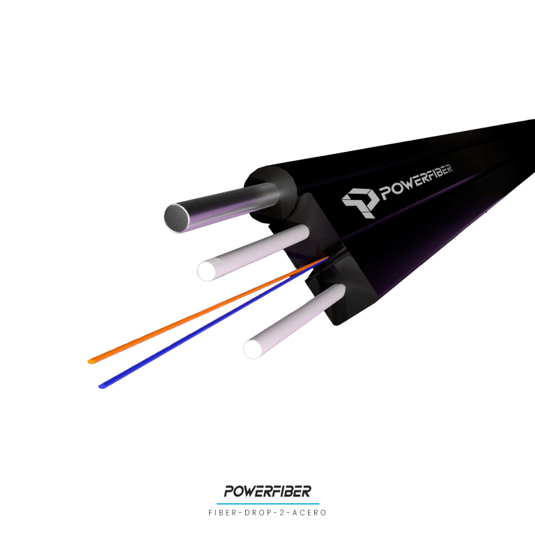 POWEFIBER BOBINA DROP 2 HILOS PORTANTE DE ACERO X 1000 MTS3