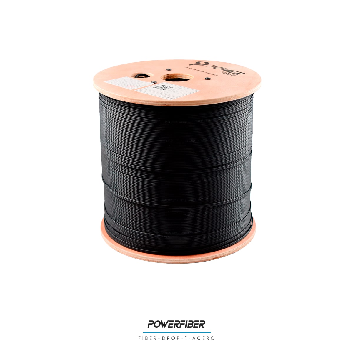 POWERFIBER BOBINA DROP 1 HILO PORTANTE DE ACERO X 1000 MTS2