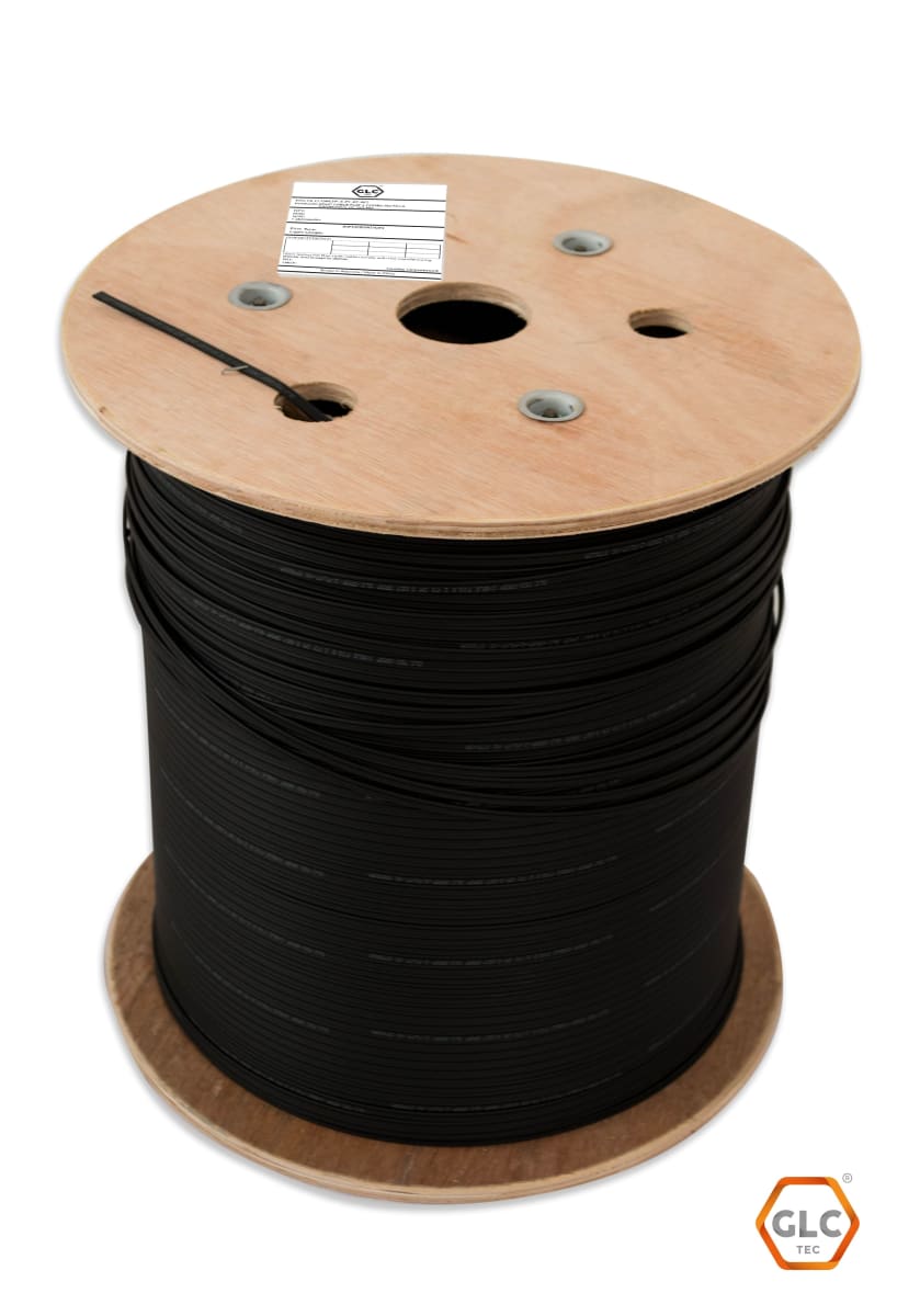 DROP CABLE FLAT 4 CORES SM FIG.8 C/PORTANTE DE ACERO x1000mts3