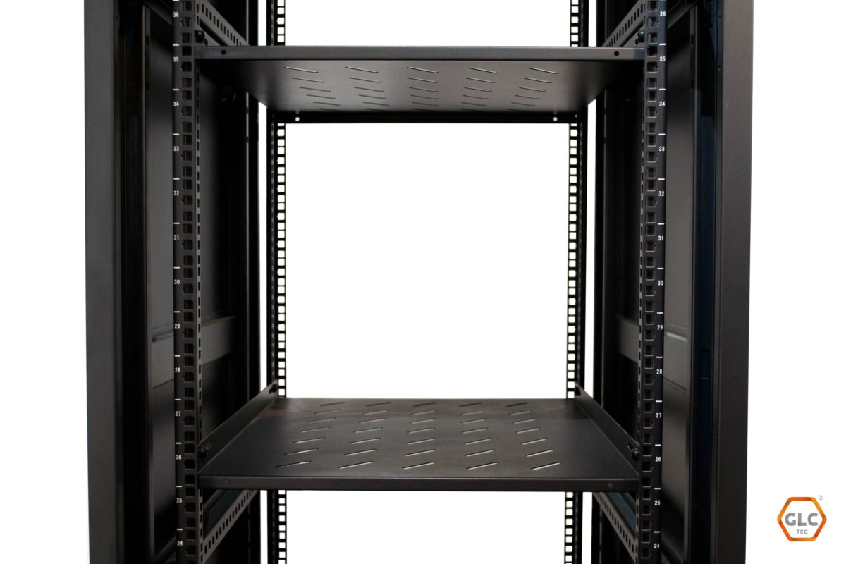 GABINETE DE PISO RACK 19'' PROF- 800 DE 45U PTA. CRISTAL DELANTERA DESARMADO4