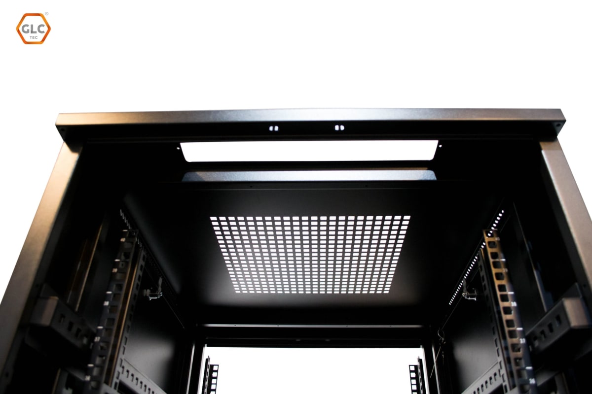 GABINETE DE PISO RACK 19'' PROF- 800 DE 45U PTA. CRISTAL DELANTERA DESARMADO5