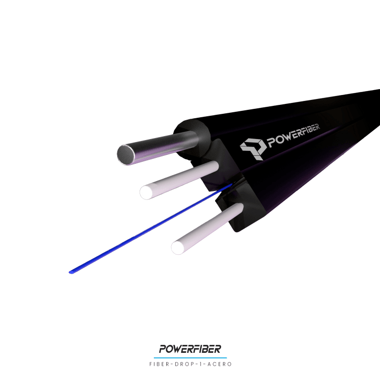 POWERFIBER BOBINA DROP 1 HILO PORTANTE DE ACERO X 1000 MTS3