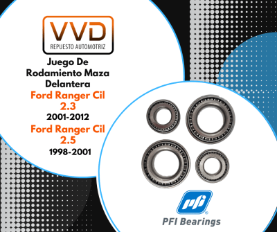 JUEGO DE RODAMIENTOS MAZA DELANTERA FORD RANGER 2.3 2001/2012 RANGER 2.5 1998/20015