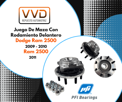 JUEGO DE MAZAS C/RODAMIENTO DELANTERO 4X4 DODGE RAM 2500 2009/2010 RAM 2500 20114