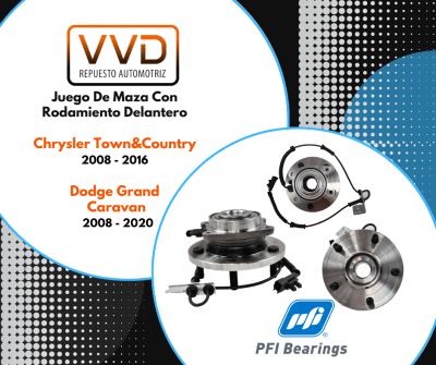JUEGO DE MAZA C/RODAMIENTO DELANTERO CHRYSLER TOWN & COUNTRY 2008/2016 DODGE GRAND CARAVAN 2008/20203
