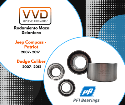 JUEGO RODAMIENTOS MAZA DELANTERA JEEP COMPASS - PATRIOT 2007/2017 DODGE CALIBER 2007/20122