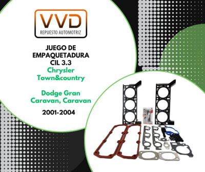 JUEGO EMPAQUETADURA SUPERIOR 3.3 CHRYSLER TOWN & COUNTRY DODGE CARAVAN GRAND CARAVAN