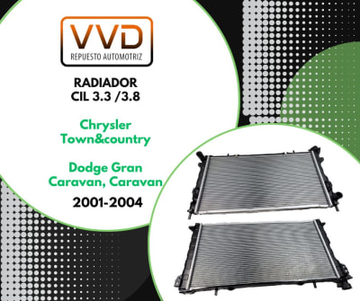 RADIADOR CIL. 3.3 -3.8 CHRYSLER TOWN & COUNTRY DODGE CARAVAN GRAND CARAVAN 2001/2004