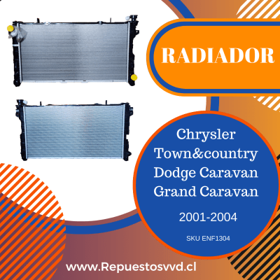 RADIADOR 3.3 - 3.8 CHRYSLER TOWN & COUNTRY DODGE CARAVAN - GRAND CARAVAN 2001/20043
