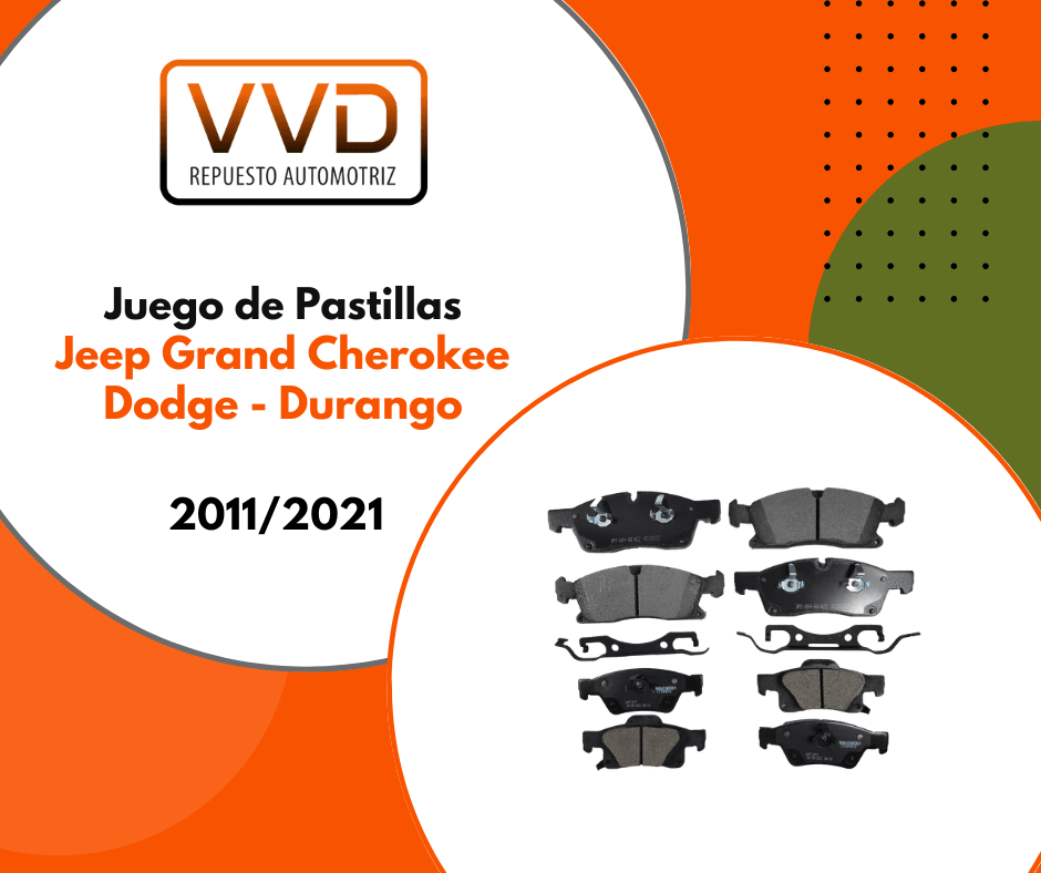 JUEGO PASTILLAS DELANTERAS/TRASERAS DODGE DURANGO 2011/2021 JEEP GRAND CHEROKEE 2011/2021 5