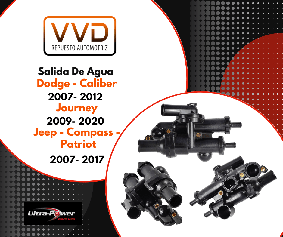 SALIDA DE AGUA DODGE CALIBER 2000/2012 JOURNEY 2009/2020 JEEP COMPASS - PATRIOT 2007/2017 6