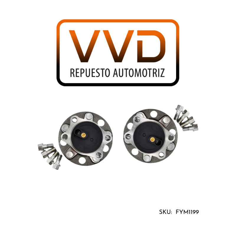 JUEGO DE MAZAS TRASERAS C/ RODAMIENTOS 4X2 DODGE CALIBER 2007/2012 JEEP COMPASS - PATRIOT 2007/20173