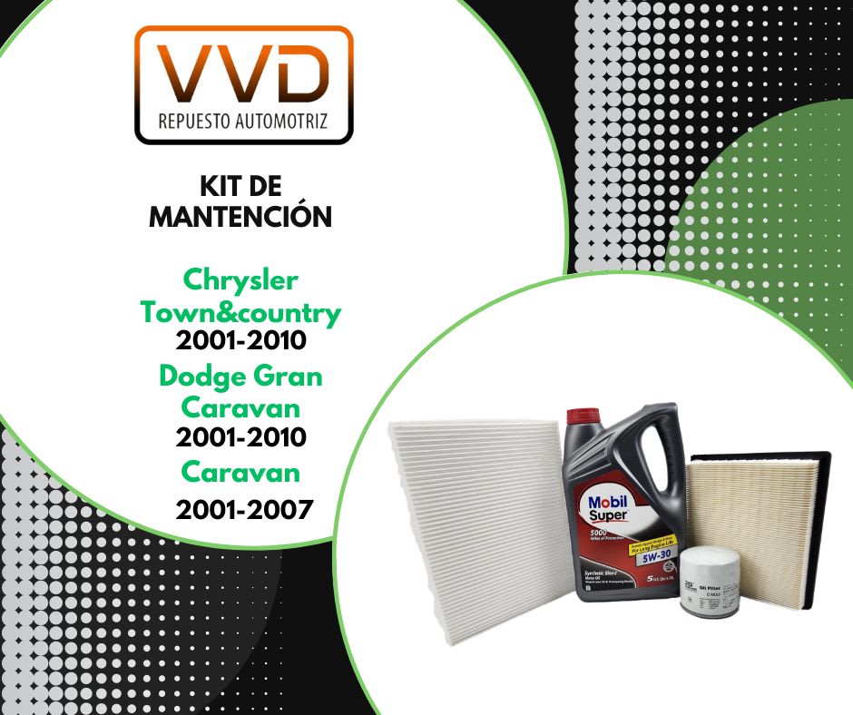 KIT MANTENCION CHRYSLER TOWN & COUNTRY 2001/2010 DODGE CARAVAN 2001/2007 GRAND CARAVAN 2001/2010 5