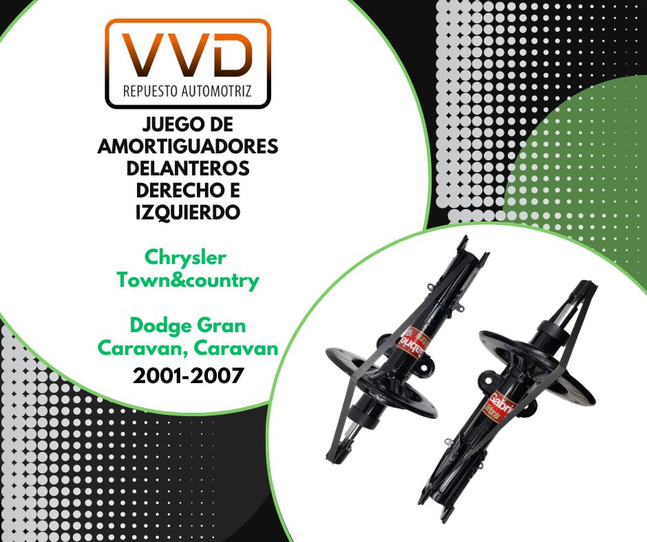 JUEGO AMORTIGUADORES DELANTERO CHRYSLER TOWN & COUNTRY DODGE CARAVAN GRAND CARAVAN 2001/2007 1