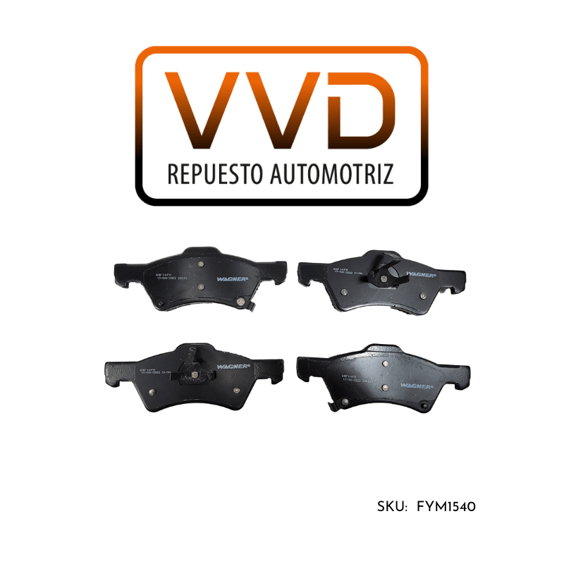 JEUGO DE PASTILLAS DELANTERAS Y TRASERAS (TRAS. DISCO 302MM) CHRYSLER TOWN & COUNTRY DODGE CARAVAN G4