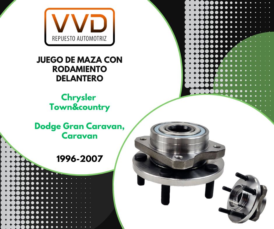 JUEGO DE MAZA C/RODAMIENTO CHRYSLER TOWN & COUNTRY DODGE CARAVAN GRAND CARAVAN 1996/1997 4