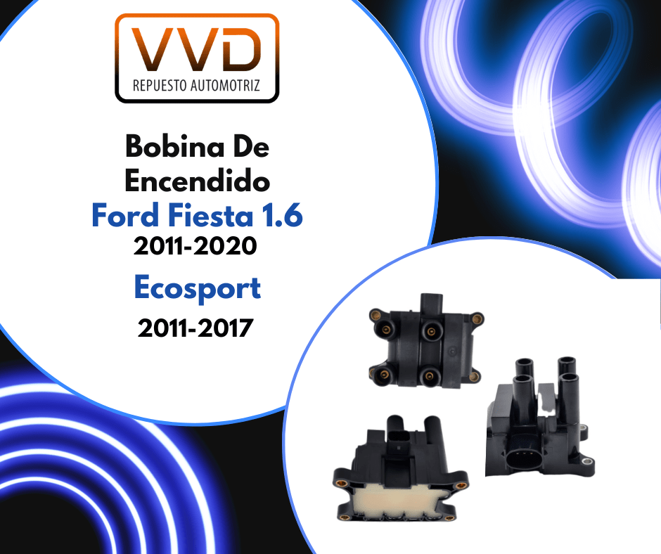 BOBINA ENCENDIDO FORD FIESTA 1.6 2011/2020 ECOSPORT 2011/2017 2