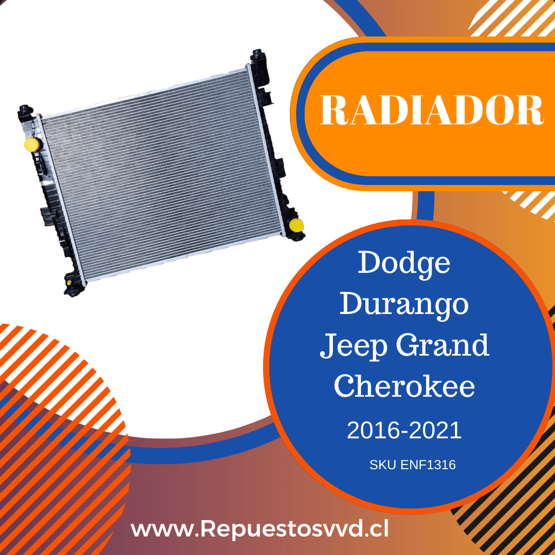 RADIADOR 3.6 DODGE DURANGO 2016/2020 JEEP GRAND CHEROKEE 2016/2022 1