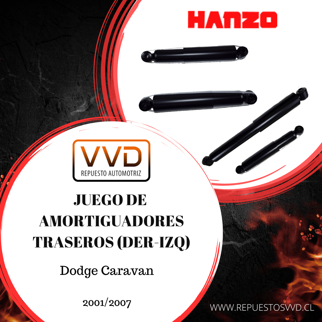 JUEGO DE AMORTIGUADOR TRASERO CHRYSLER TOWN&COUNTRY 1995/2007 DODGE CARAVAN 1995/2007 1