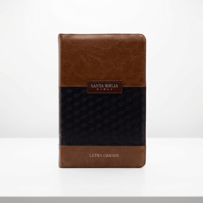 Biblia Reina Valera 1960 Café Geométrico con Cierre e Índice