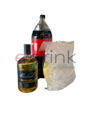 PROMO MISTRAL 1 LT + COCA ZERO 3LT + HIELO1