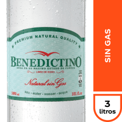 AGUA BENEDICTINO S/GAS  3 LITROS