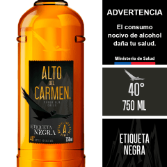 PISCO ALTO DEL CARMEN ETIQUETA NEGRA 750 ML