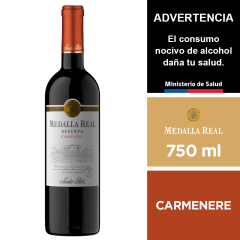 VINO MEDALLA REAL CARMENERE 750CC