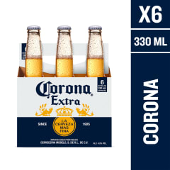 CERVEZA CORONA BOTELLIN 6X330CC