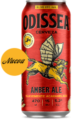CERVEZA ODISSEA  AMBER 470 CC