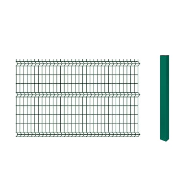 Pack 20 Reja y Poste Tipo Acmafor 3D Verde 2.50 x 1.83 Mts