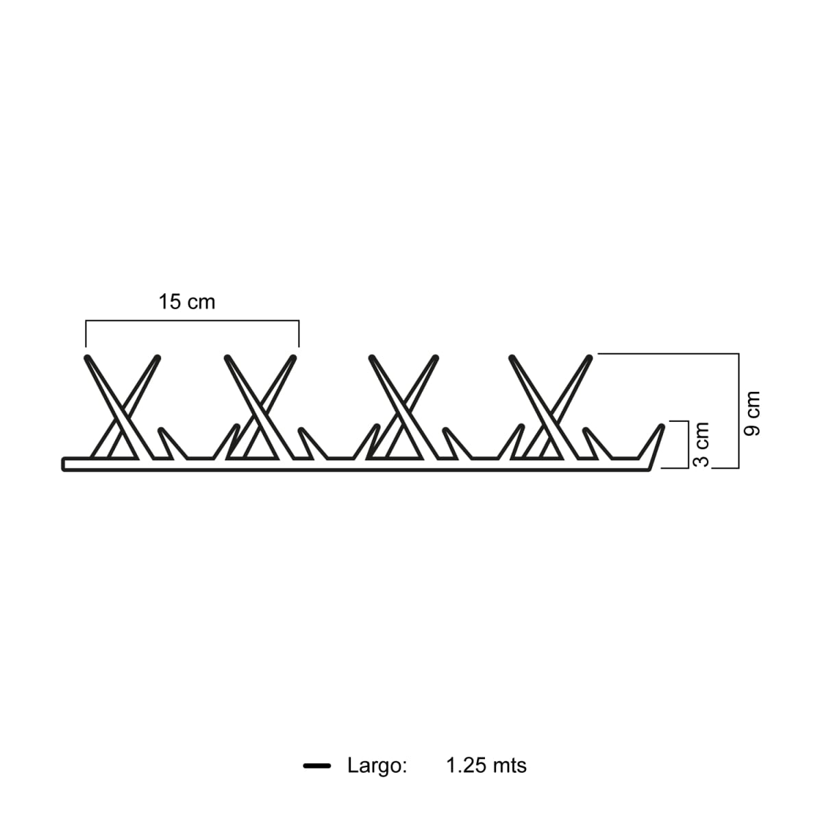 Pack 5 Punta Reja Tiburón Cortopunzante 9 Cm x Largo 1.25 M Blanca2