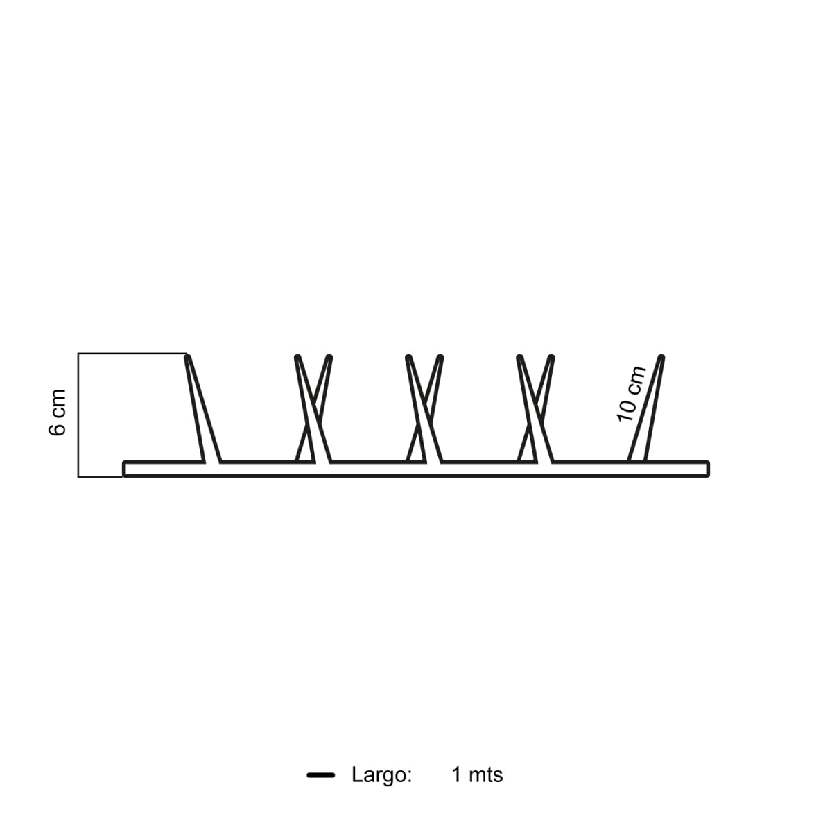 Pack 5 Punta Reja Tiburón M 10 Cm x Largo 1.00 Mts Galvanizada4