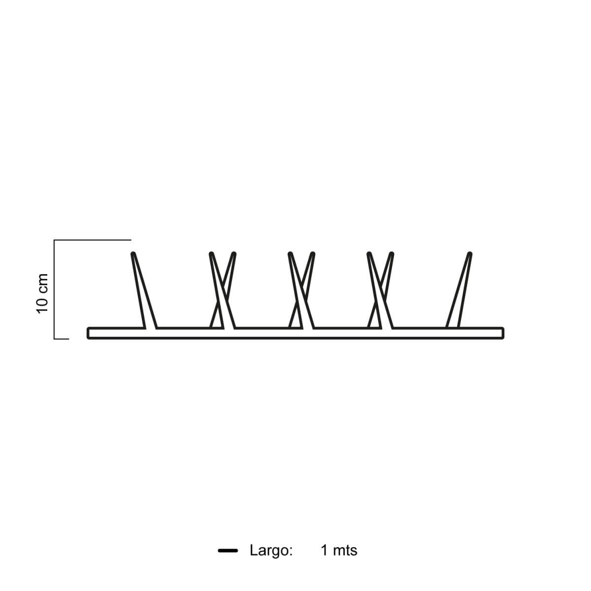 Pack 10 Punta Reja Tiburón M 10 Cm x Largo 1.00 Mts Galvanizada3