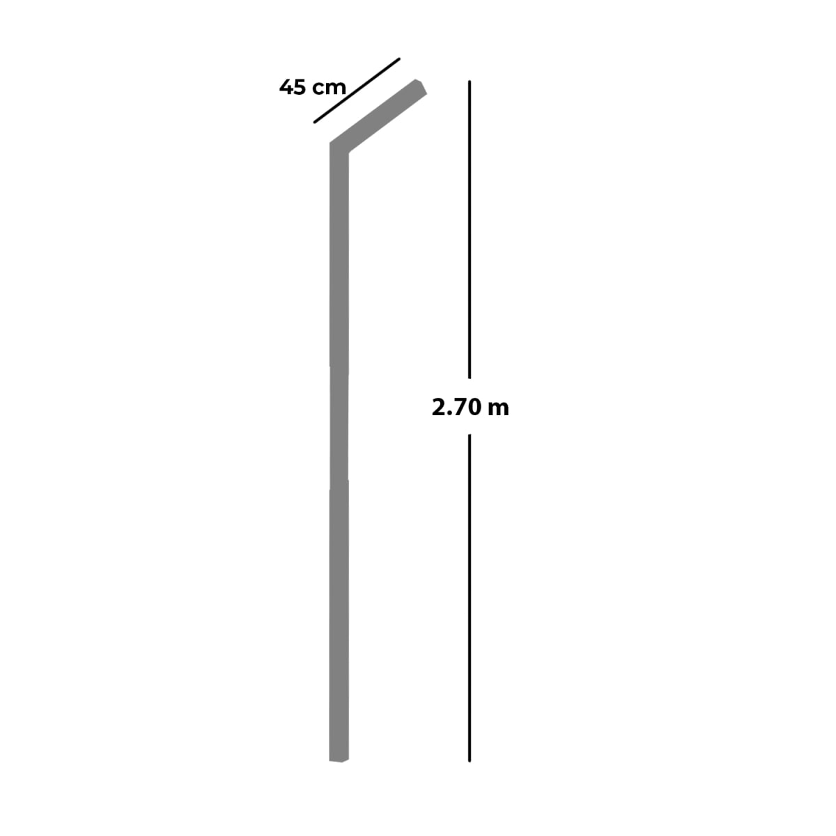 Poste Verde Con Brazo 2.70M3