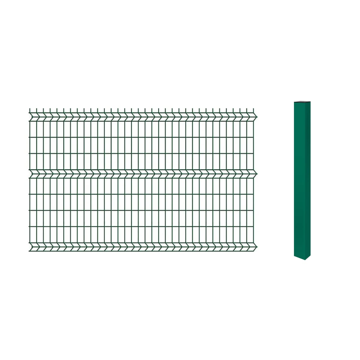 Pack 5 Reja Tipo Acmafor 3D Verde 2.50 x 1.83 Mts + Poste1