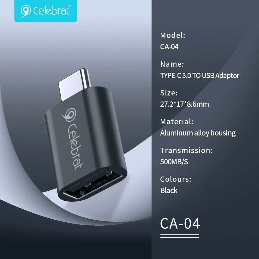 Adaptador OTG Celebrat CA-04 (Tipo C Macho a Usb Hembra)3