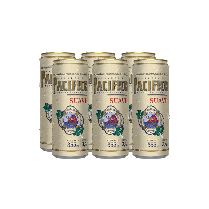 SIX PACIFICO SUAVE BOTE 355ml1